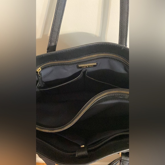 Tory Burch Robinson Tote Leather Women's Bag -Black - Picture 5 of 6